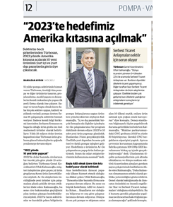 Our main target is to enter the American market in 2023.